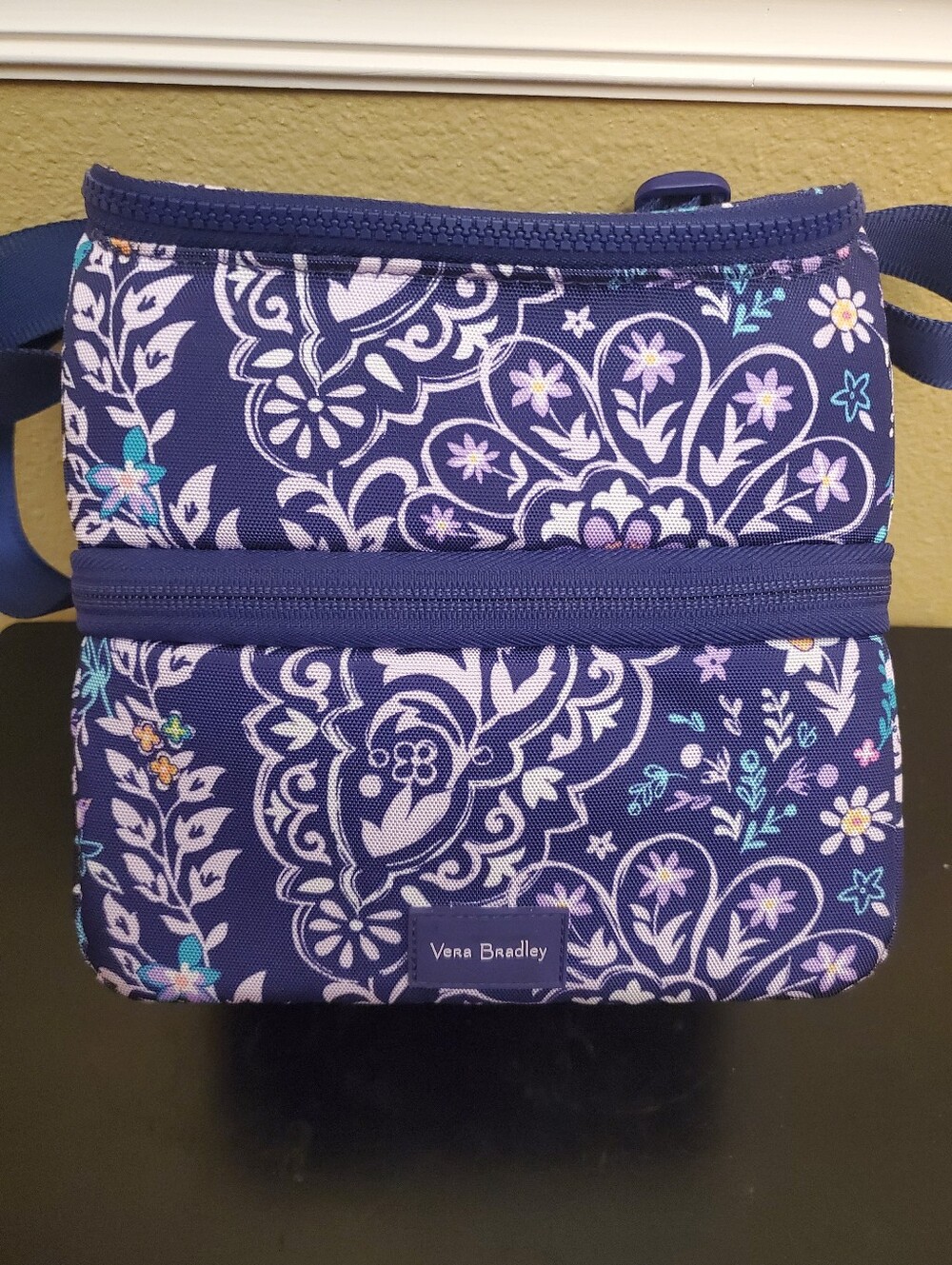 Vera Bradley Purple Floral Cooler Lunch Bag - Crossbody